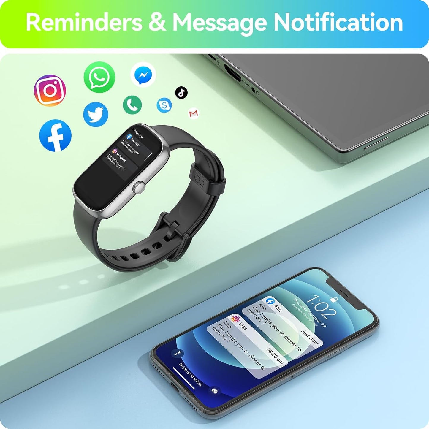 anyloop smart Band Tracker B1 smart watch